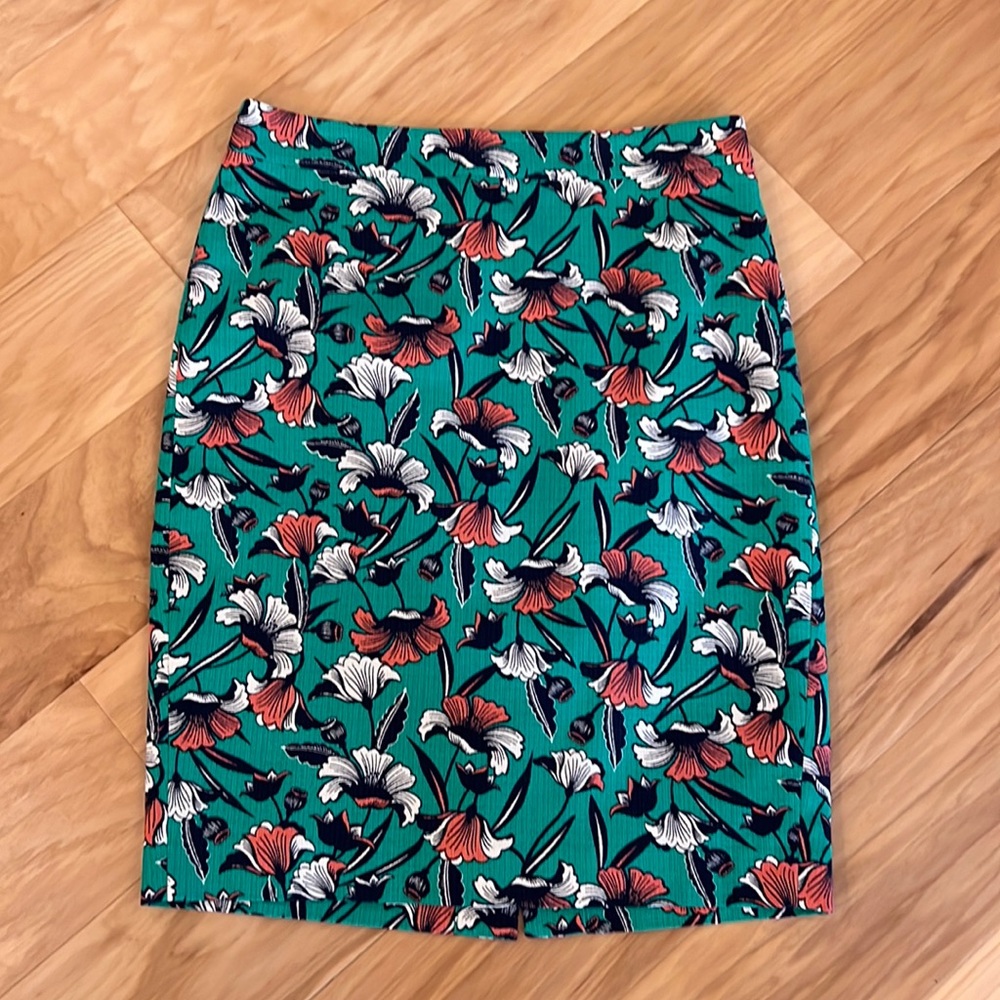J. Crew floral pencil skirt